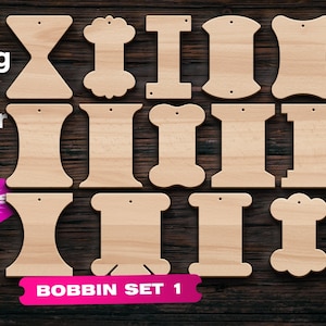 Bobine de soie Svg Set 1 de fichier dxf de découpe laser Stockage de fil svg Fichiers découpés au laser svg dxf Fichiers Dxf pour les fichiers Cnc pour le bois Fichiers vectoriels coupés