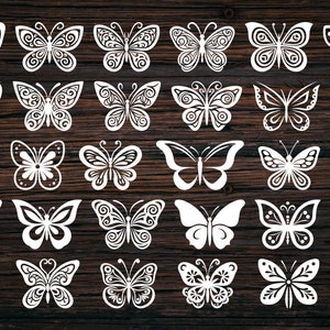 Butterfly Svg Tattoo With Scrolling Pattern Files for Cricut Dxf Vector ...