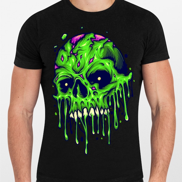 Zombie Neon Tattoo T-shirt Logo Design, Horror, Alternative, Graphic, Tattoo Design, Wall Art, Digital Print Download EPS JPEG VECTOR