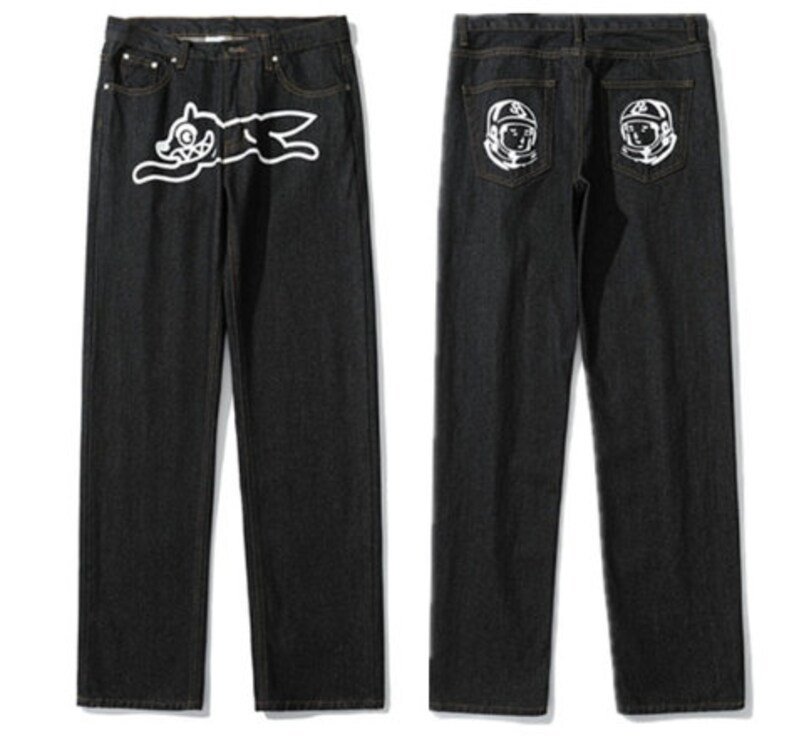 Dog Print Oversized Jeans Streetwear Men Hip Hop Baggy Jeans - Etsy