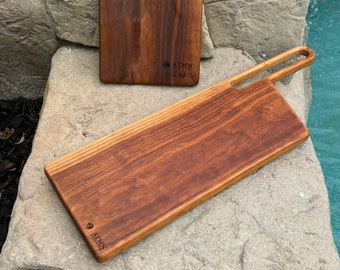 The Leave It To Cleaver Long Charcuterie Board | Black Walnut or Maple, Free Engraving