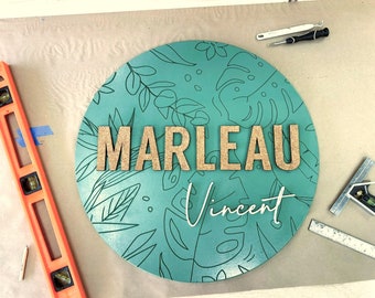 The MARLEAU Nursery Sign | 3D Premium Custom Name Sign | FREE Design Proof and Shipping | SAFE Hanging Hardware