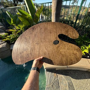 PERSONALIZED PAINT PALETTE   | Artist&#39;s Paint Palette stained and sealed |  Free Shipping and Laser Engraving