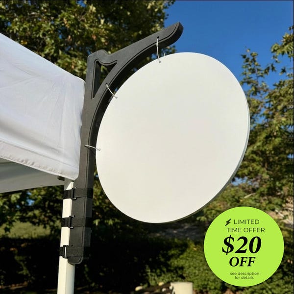 MARKET Signage Bracket and Blank Round | Ready for you to CUSTOMIZE | FREE Shipping