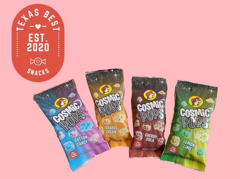 Bucee's Cosmic POPS, Orange Cream, Lemon Lime, Cotton Candy & Cherry