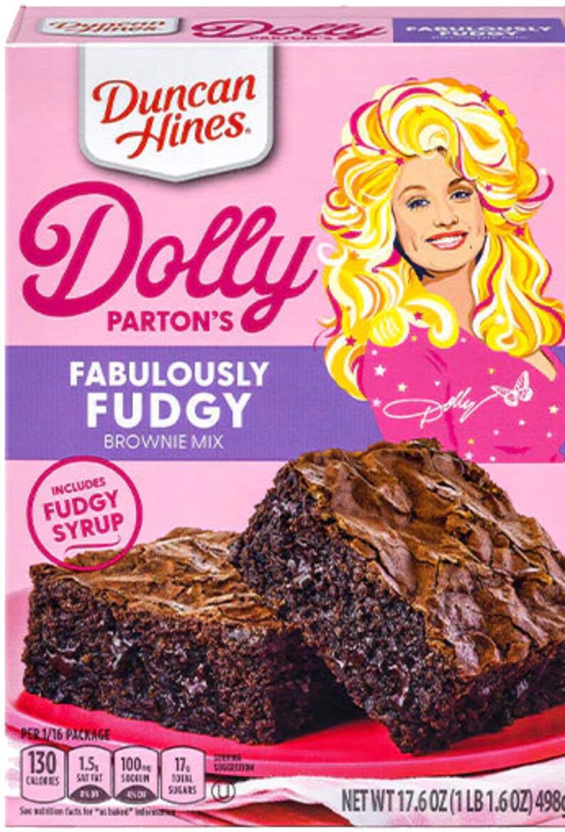 Dolly Parton Box Cake Set, 2 Box Cakes 2 Frostings, 1 Brownie Mix