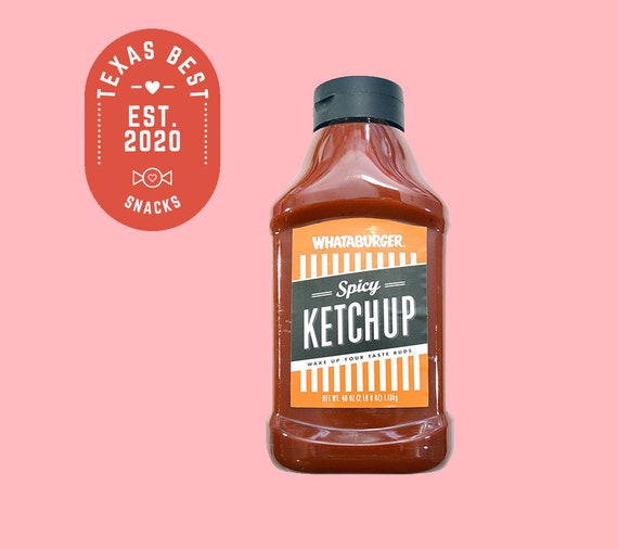 Whataburger Large Size Spicy Ketchup pack of 1 spicy Ketchup 40oz 