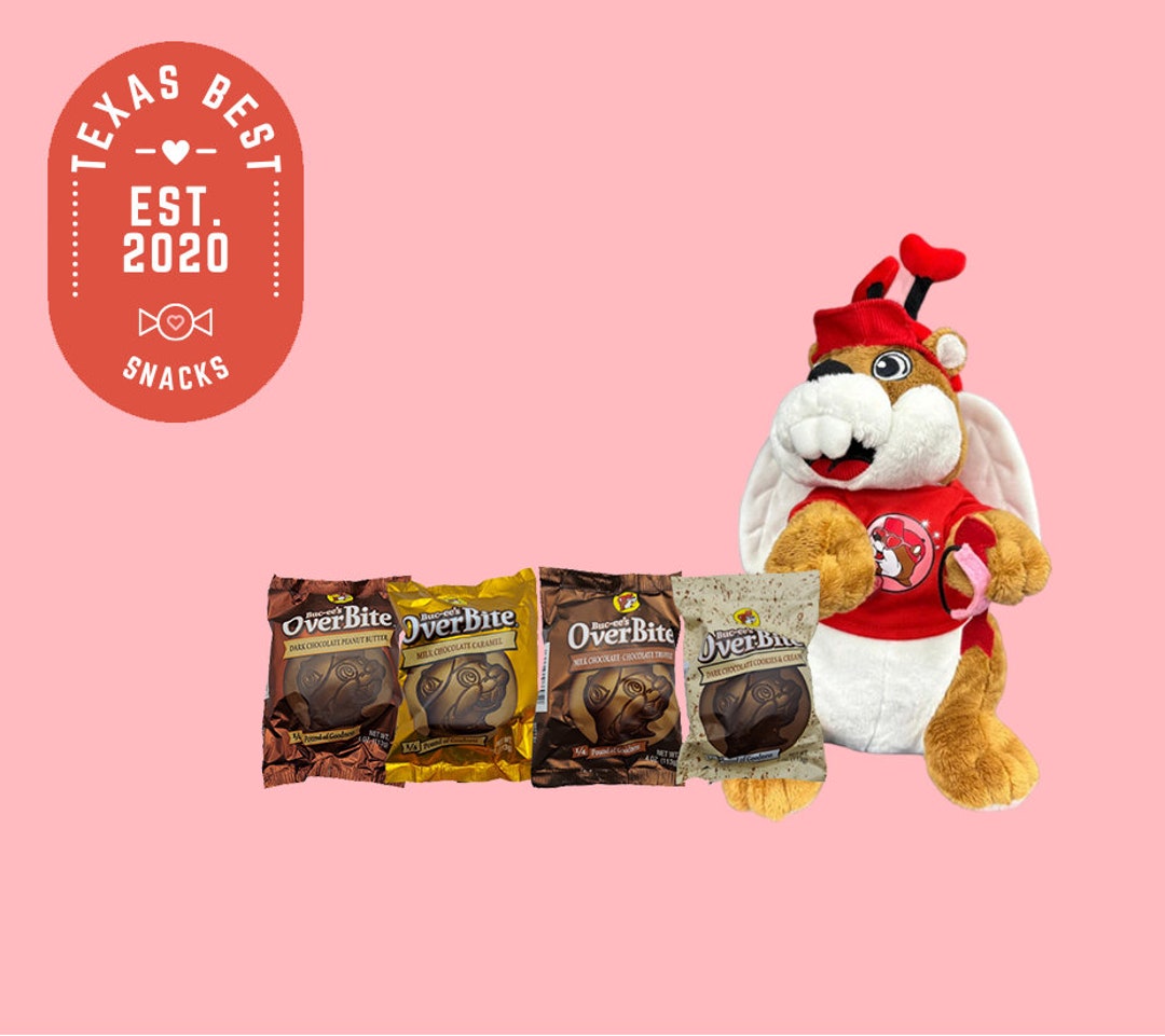 Buc-ee's Gift Set, 4 Buc-ee's Overbites, 1 Stuffed Valentine's Buc-ee ...
