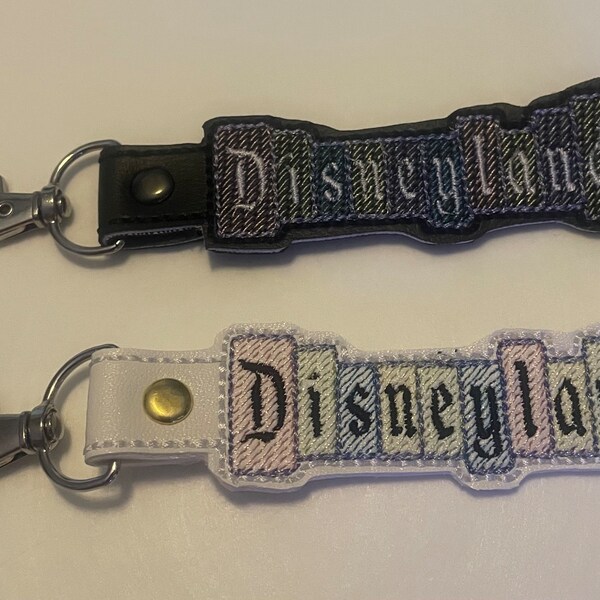 Black Disneyland Keychain Etsy