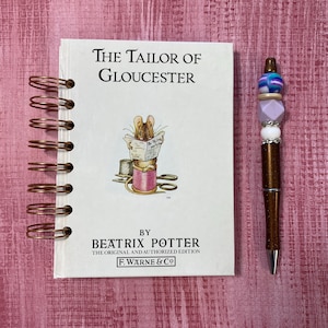 Beatrix Potter Notebook, Recycled Children's Book, The Tailor of Gloucester, Easter Gift