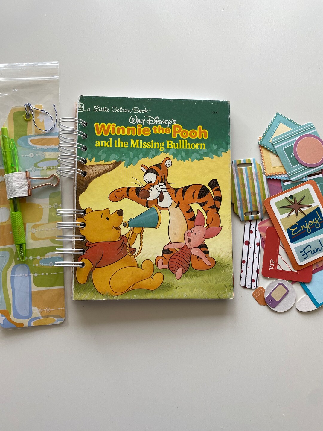 Winnie the Pooh Journal Diary, Scrapbook, Altered Winnie the Pooh Book, Gift for Her, Gift for