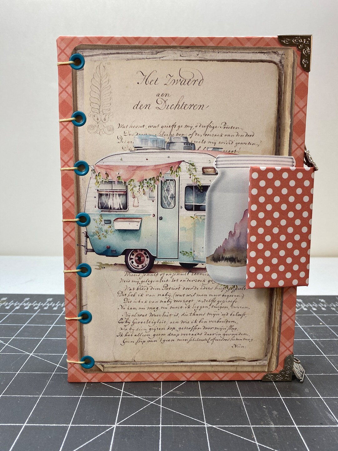 Camping Junk Journal, Glamping Journal, Coptic Stitch Journal, Gift for ...