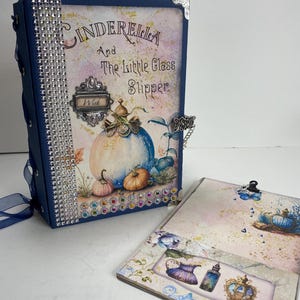 Cinderella Junk Journal. Magical Princess Notebook. Wedding Notebook
