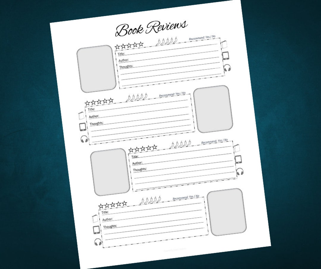 Digital Download Book Review, Spice Rating, Instant Download, Printable