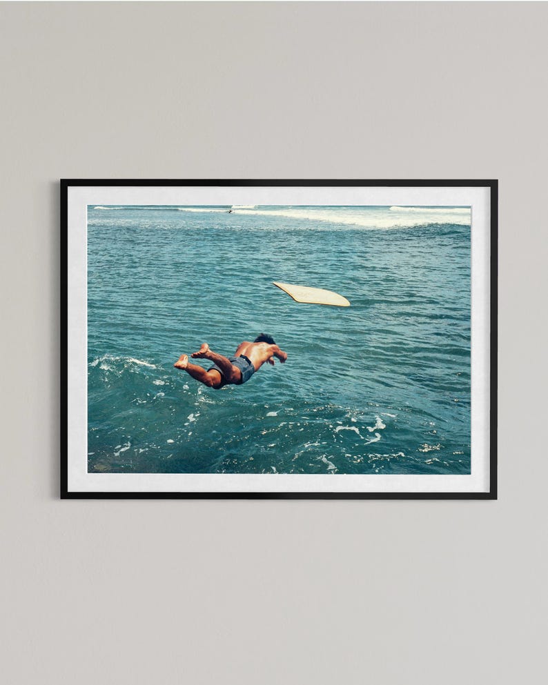 Surf Dive Ocean Photography Print – Coastal Wall Art immagine 15