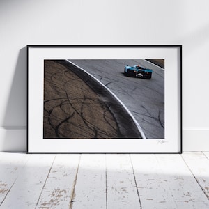 Race Track Wall Art – Motorsport Framed Print, Formula 1 & Le Mans Circuit Poster, Racing Decor for Home, Garage, Man Cave, Auto Gift