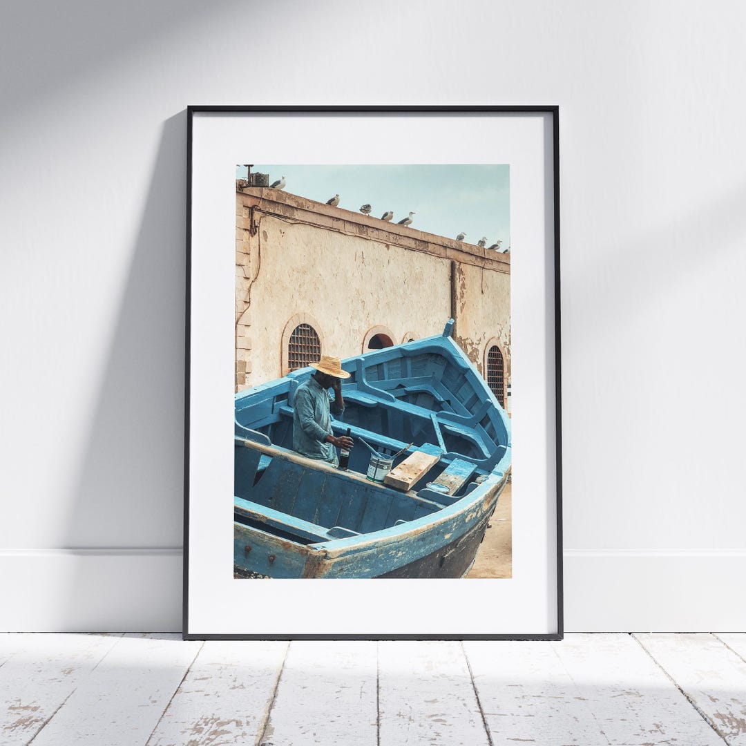 Fishing Boat Wall Art – Coastal Framed Print, Rustic Nautical Decor ...