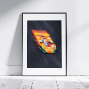 Vintage Race Car Wall Art – Le Mans 787B Mazda & Formula 1 Framed Print, Classic Racing Poster for Home, Garage, Man Cave, Auto Gift
