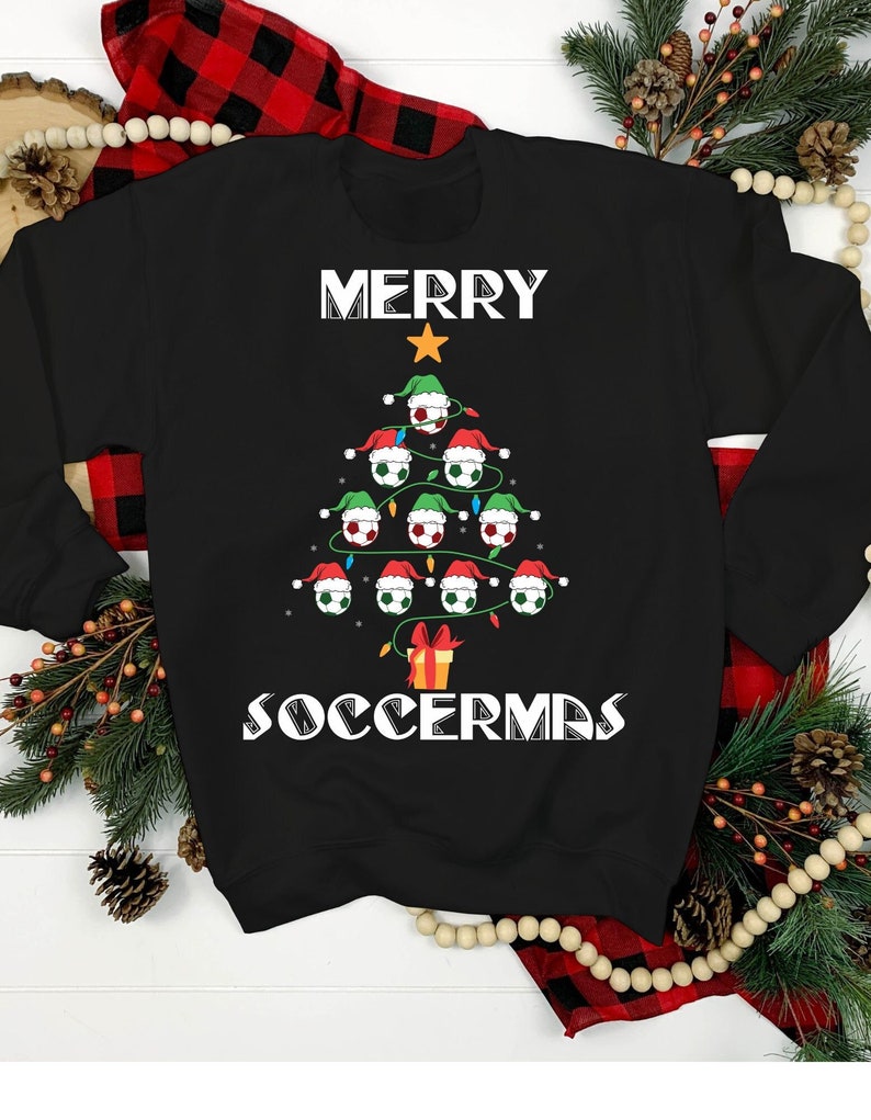 Soccer Christmas Tree PNG, Soccer Lover Xmas Tree , Soccer Christmas