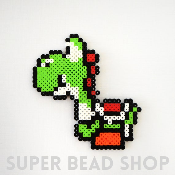 Super Mario Yoshi Perler Pixel Art Etsy