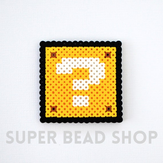 Super Mario Question Block Perler Pixel Art - Etsy