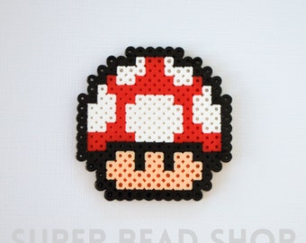 Super Mario Super Mushroom Perler Pixel Art