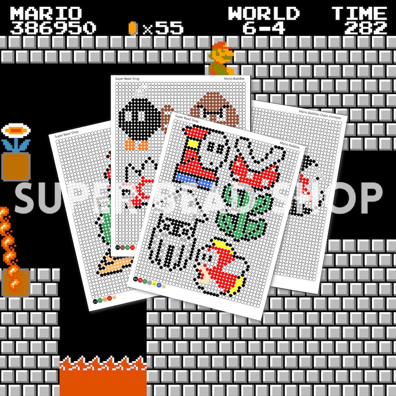 Super Mario Bros Baddies Perler Bead Patterns - Etsy