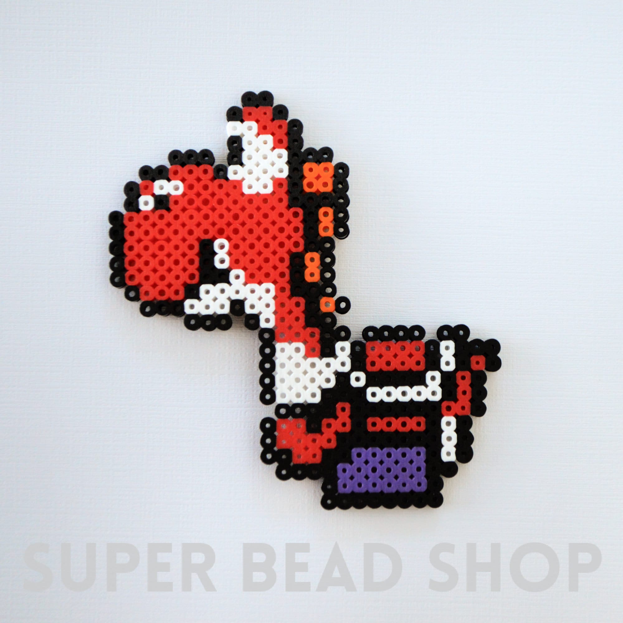 Super Mario Red Yoshi Perler Pixel Art