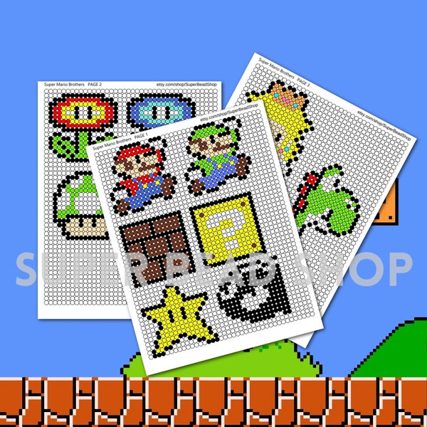 Super Mario Bros Perler Bead Patterns