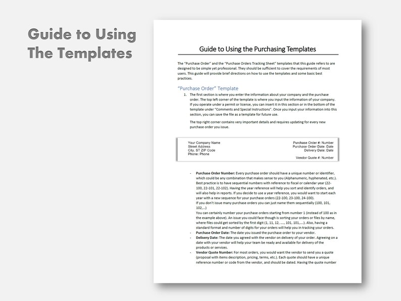 Purchase Order Form & Purchase Orders Tracking Sheet. Pdf/microsoft