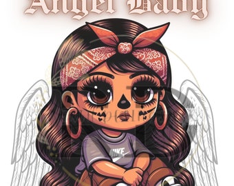 Angel Baby Chicana PNG Old Skool