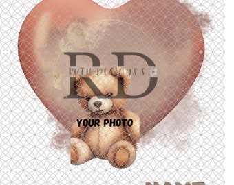 Personalized Hearts & Name PNG Background (Digital Download)