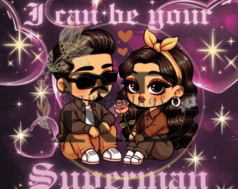 Chicano Love Couple Design, Valentines Day (Digital Download)