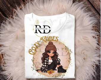 Cozy Fall Vibes Chicana Girl PNG, Autumn Design (Digital Download)