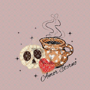 Amor Eterno A La Mexica design Style PNG Digital File , Sublimation, Dtf, UVDFT
