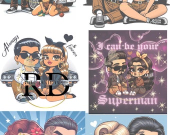 Chicano Love Couple Design for Valentines (Digital Download)