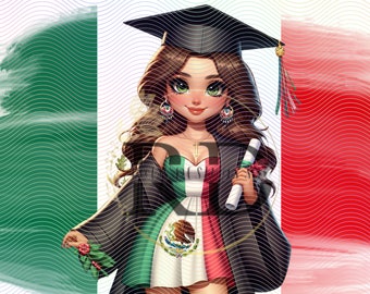 Chicana Grad PNG, Latina Graduate, Mexicana Graduation File (Digital Download)
