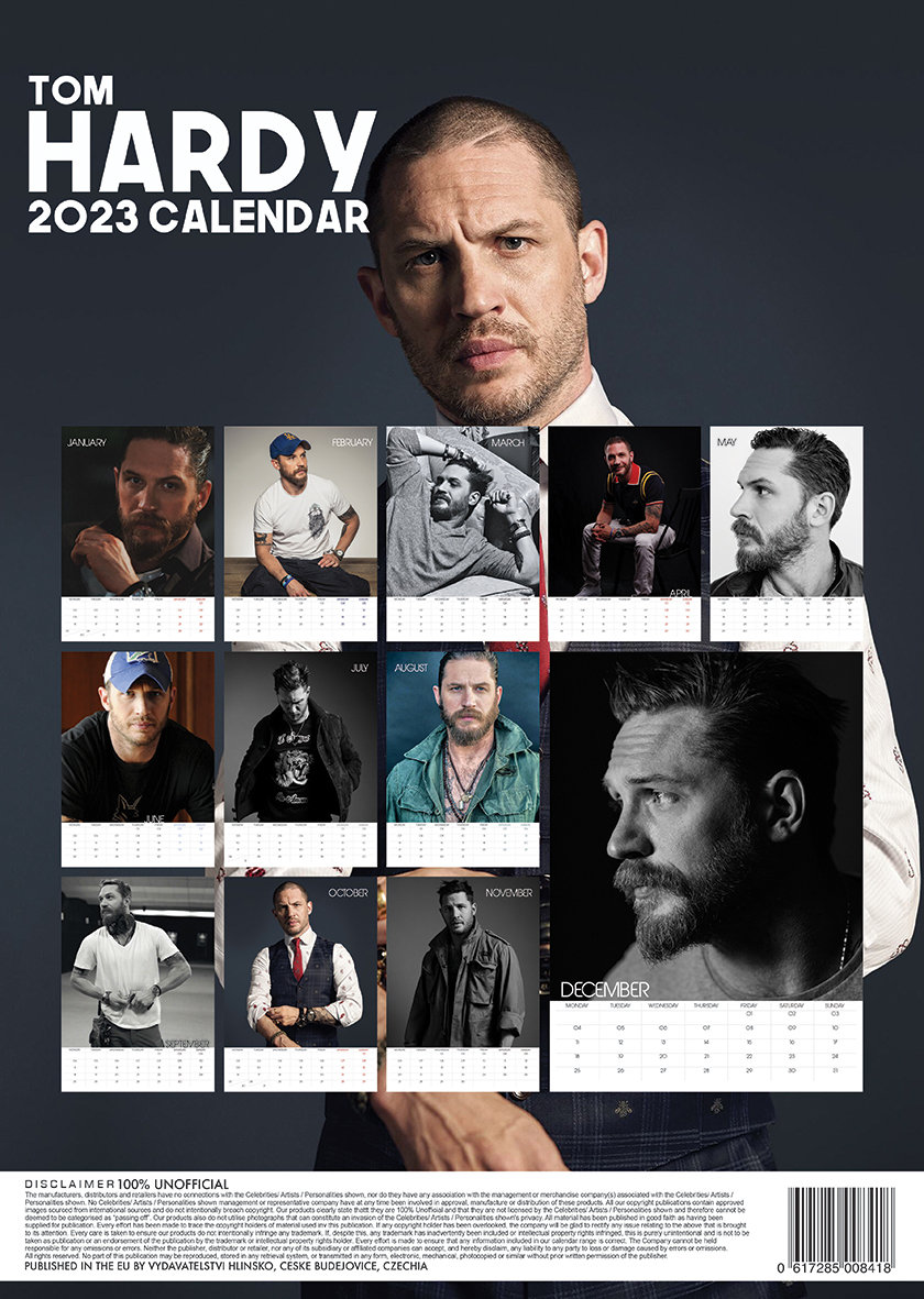 Tom Hardy Calendar 2023 OC 42 X 29 X 0.6 Cm Etsy UK