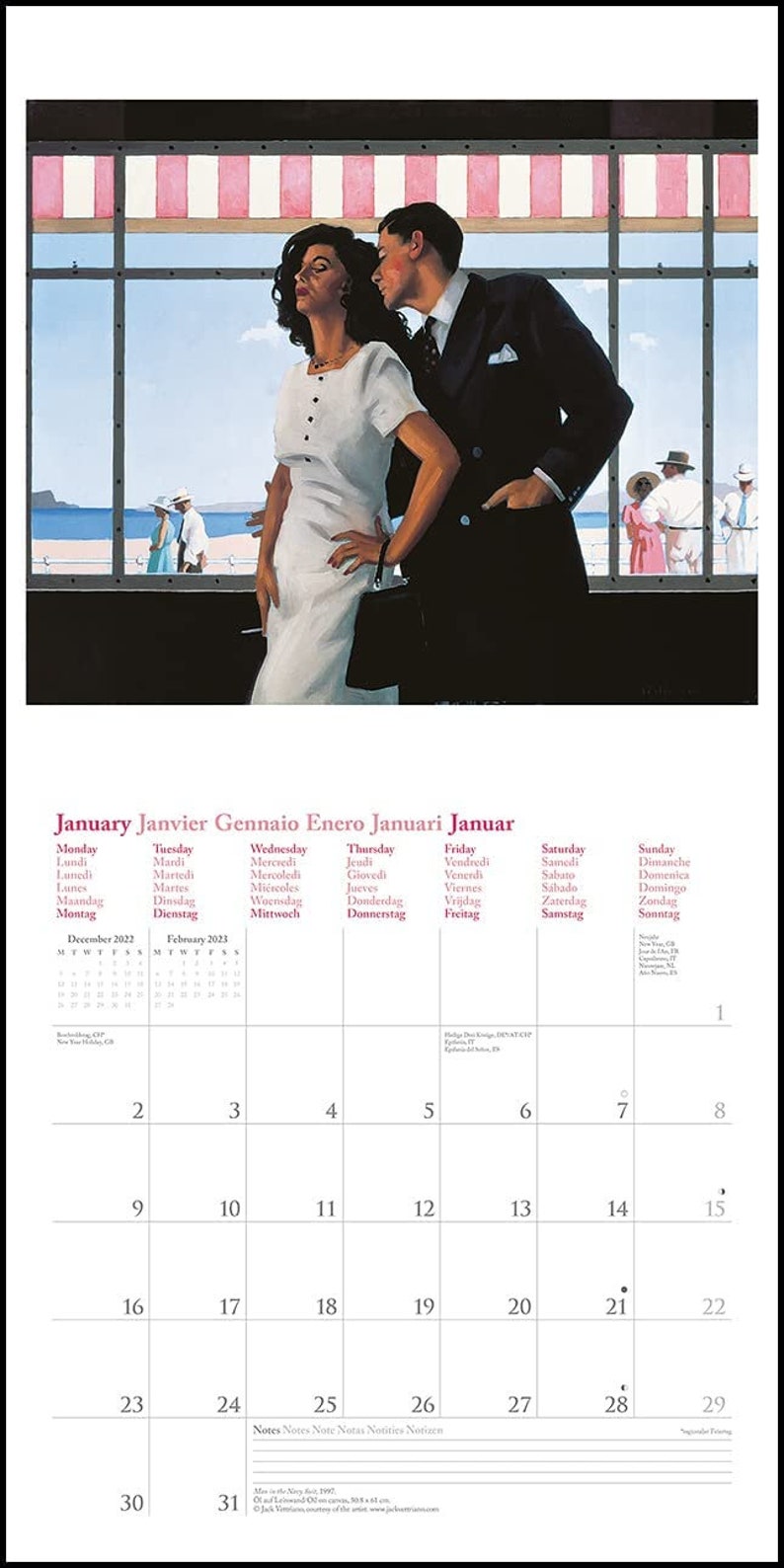 Jack Vettriano Official Calendar 2023 30cm X 30cm Etsy