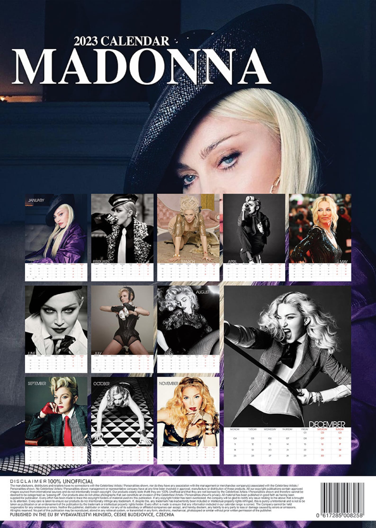 Calendrier Madonna 2023 42 x 29 x 06 cm Etsy France