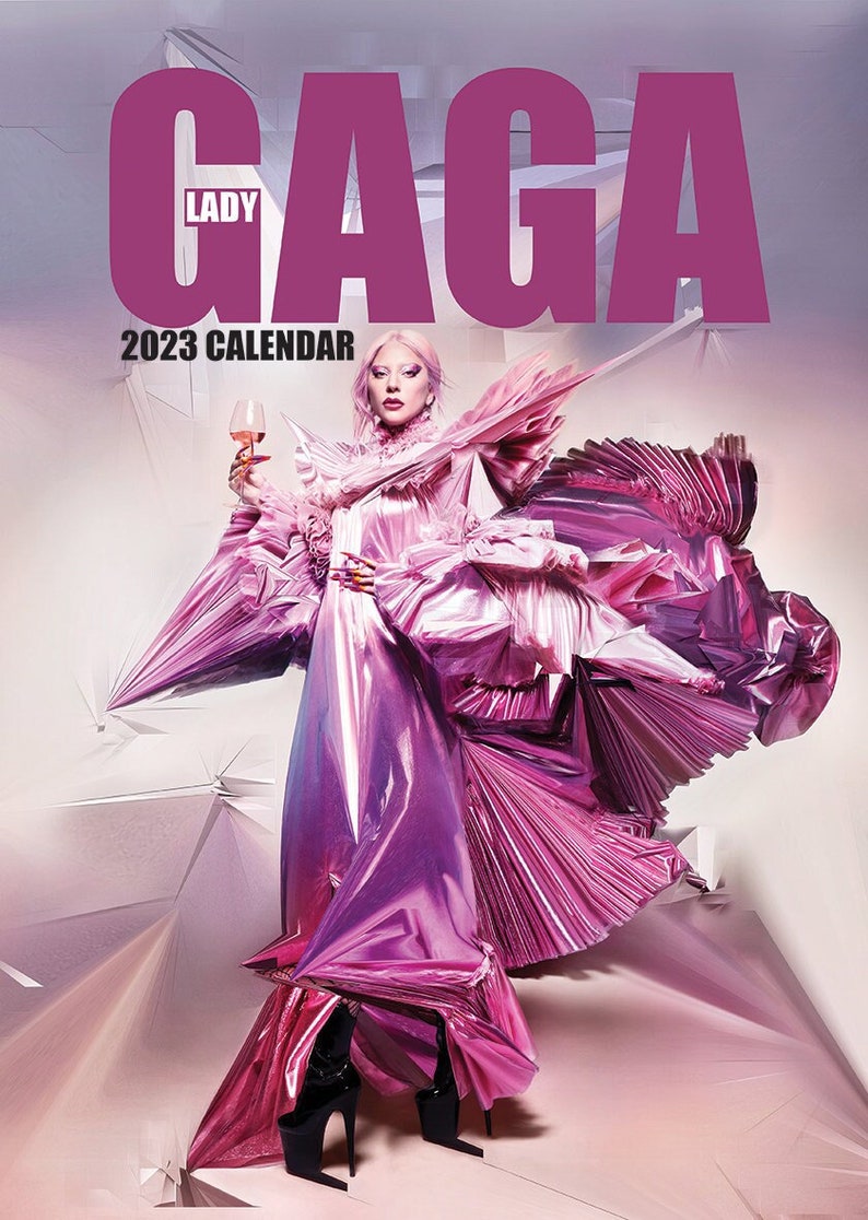 Lady Gaga Calendar 2023 42 X 29 X 0.6 Cm Etsy