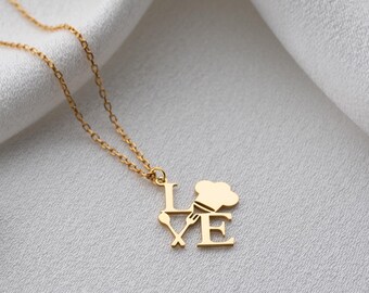Cooking Necklace, Chef Gift for Her, Baker Pendant