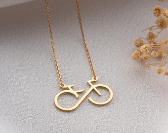 Infinity Bike Necklace