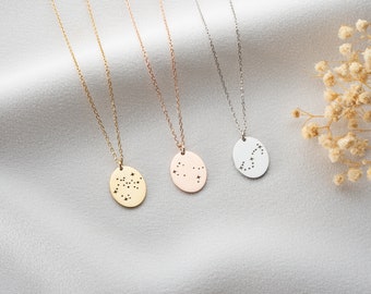 Constellation necklace, Zodiac sign necklace, Gold Zodiac Constellation necklace, Leo Libra Virgo Scorpio Aquarius Pisces Celestial Necklace