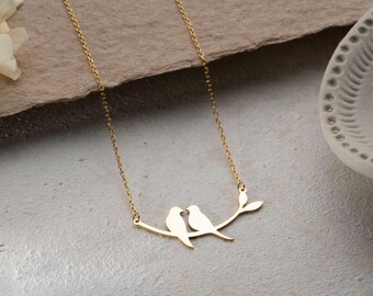 Two Birds Necklace, Best Friend Gift, Sister Necklace