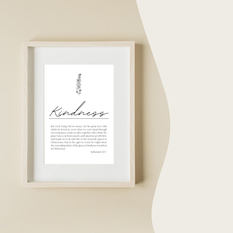 Fruit of the Spirit Wall Art Ephesians Wall Art Minimalist Etsy