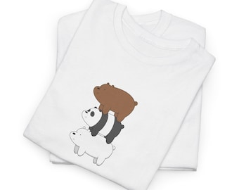 We Bare Bears T-Shirt: Funny Cartoon Network Fan Art Gift