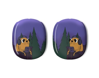 Adventure Time Jake AirPod Max Case | Purple Cartoon Music Headphone Shell Gifts