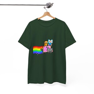 Adventure Time Nyan Cat T-Shirt: Pixel Art Gamer Tee image 6