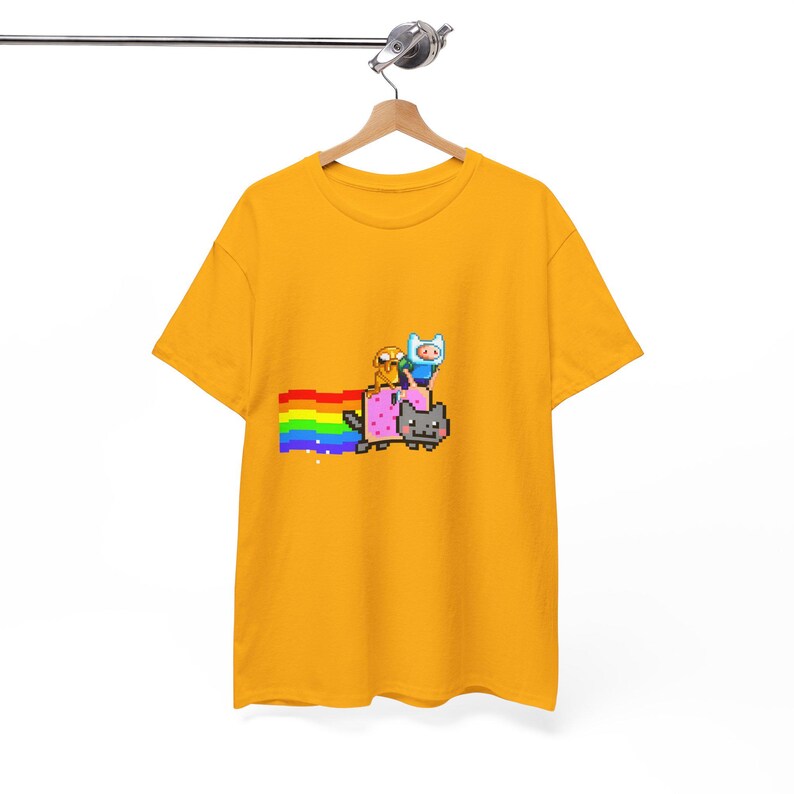 Adventure Time Nyan Cat T-Shirt: Pixel Art Gamer Tee image 8